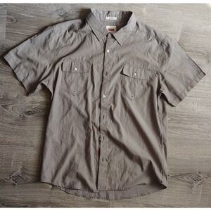 Levis Button Up Shirt Mens XL Levi Strauss Co Top Short‎ Sleeve Standard Fit